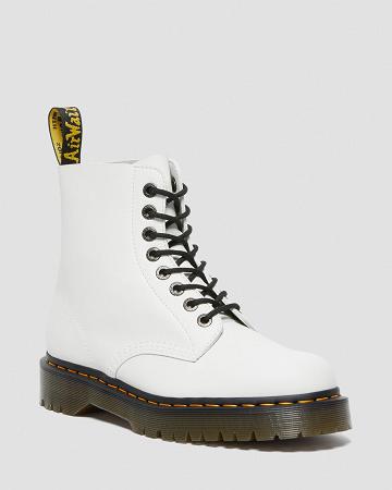 Botas con Cordones Dr Martens 1460 Pascal Bex Pisa Cuero Hombre Blancos | MX 283HAP